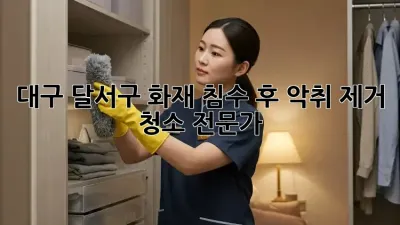 대구 달서구 화재, 침수 후 악취 제거 청소 전문가