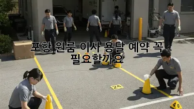 포항 원룸 이사, 용달 예약 꼭 필요할까요?